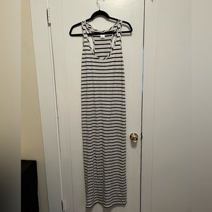 Black and white maxi dress